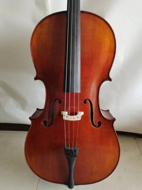 4/4 size cello Solid flamed maple back spruce top hand made nice sound