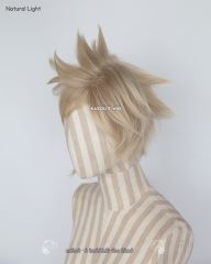 FF XV Versus Prompto Argentum / team leader Spark dark rooted ash blonde spike wig
