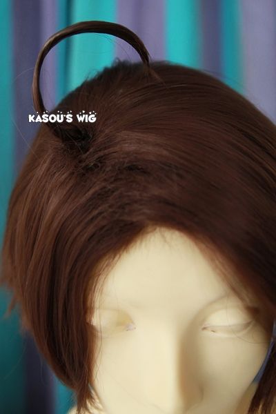 APH / Axis Power Hetalia Austria Roderich Edelstein short side parted dark brown cosplay wig