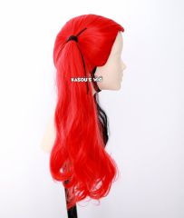 43cm / 16.5" Harley Quinn red black split cosplay wig