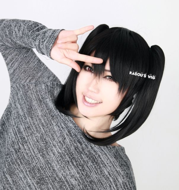 Love Live! School Idol project Yazawa Nico black twin tails cosplay wig / cute wig. KA032