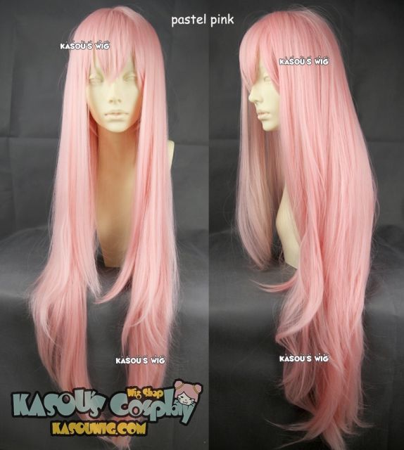 100cm / 39.5" Puella Magi Madoka Magica Kaname Madoka goddess version long wavy pink / pastel pink cosplay wig with clips / 2 colors available