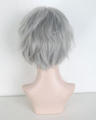 S-1 / KA003 >> EVA Kaworu 31cm / 12.2" short light gray layered wig, easy to style