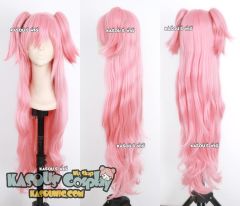 100cm / 39.5" Puella Magi Madoka Magica Kaname Madoka goddess version long wavy pink / pastel pink cosplay wig with clips / 2 colors available