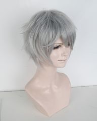 S-1 / KA003 >> EVA Kaworu 31cm / 12.2" short light gray layered wig, easy to style