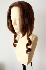 【sold out】FF7 / Final Fantasy VII Aerith Gainsborough pre-styled dark brown middle parted cosplay Wig