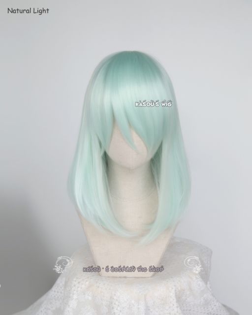 M-1 / SP16 pastel mint green long bob cosplay wig. shouder length lolita wig suitable for daily use .