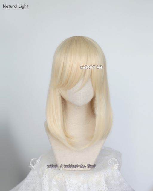 M-1/ SP08 Creamy Blonde long bob cosplay wig. shouder length lolita wig suitable for daily use