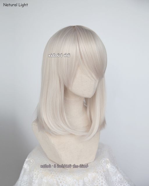 M-1 / SP05 pearl white long bob cosplay wig. shouder length lolita wig suitable for daily use