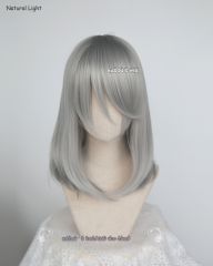 M-1/ KA003 ash gray long bob cosplay wig. shouder length lolita wig suitable for daily use