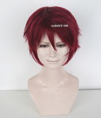 S-1 / KA043>>31cm / 12.2" short Carmine red layered wig, easy to style,Hiperlon fiber