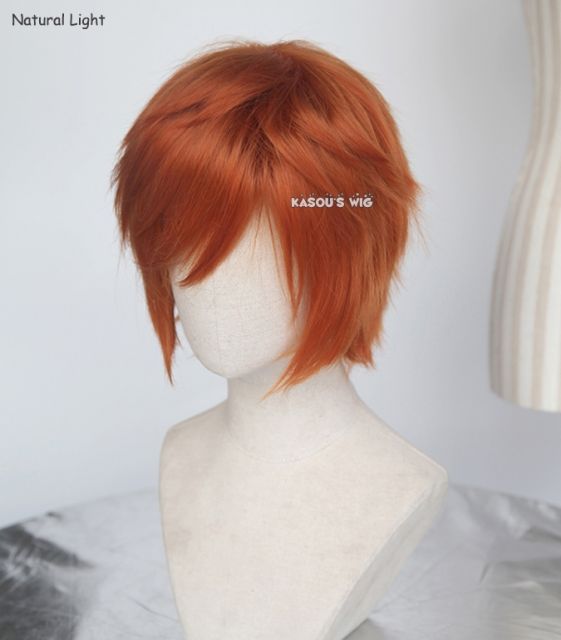 Zootopia Nick Wilde S-1 / KA021 >>31cm / 12.2" short burnt orange layered wig, easy to style,Hiperlon fiber