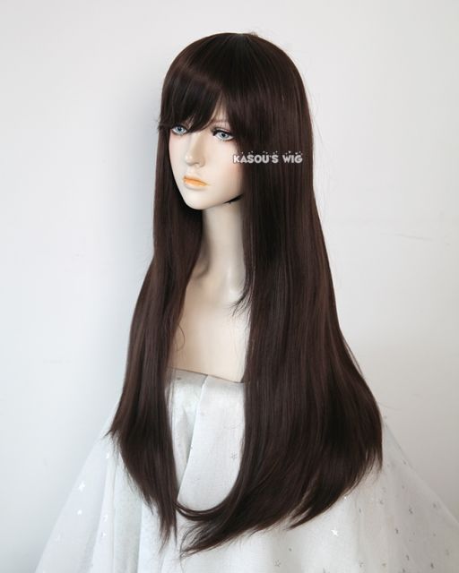 Noragami Iki Hiyori / L-2 KA031 Deepest Brown 75cm long straight wig