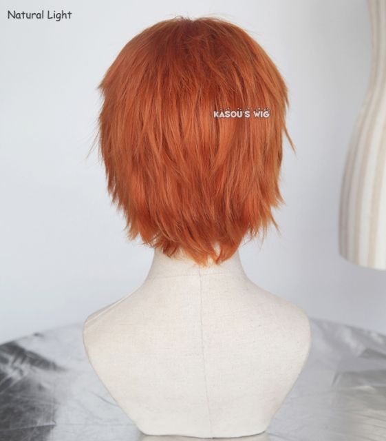 Zootopia Nick Wilde S-1 / KA021 >>31cm / 12.2" short burnt orange layered wig, easy to style,Hiperlon fiber
