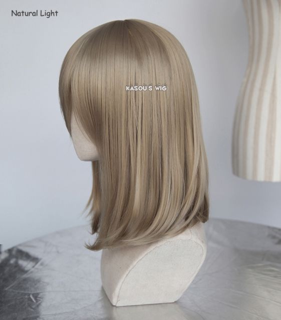 M-1/ KA016 tanned blonde long bob cosplay wig. shouder length lolita wig suitable for daily use