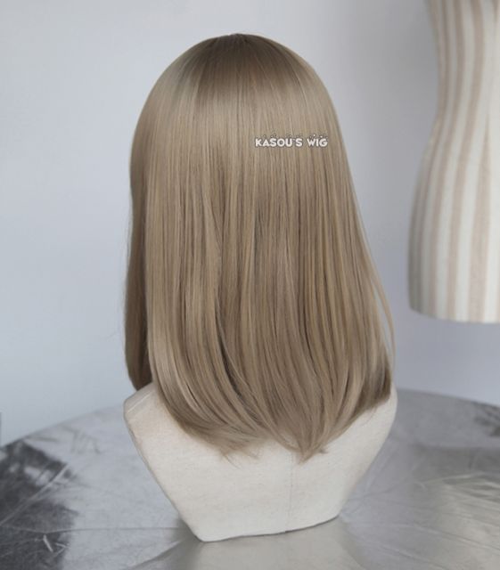 M-1/ KA016 tanned blonde long bob cosplay wig. shouder length lolita wig suitable for daily use