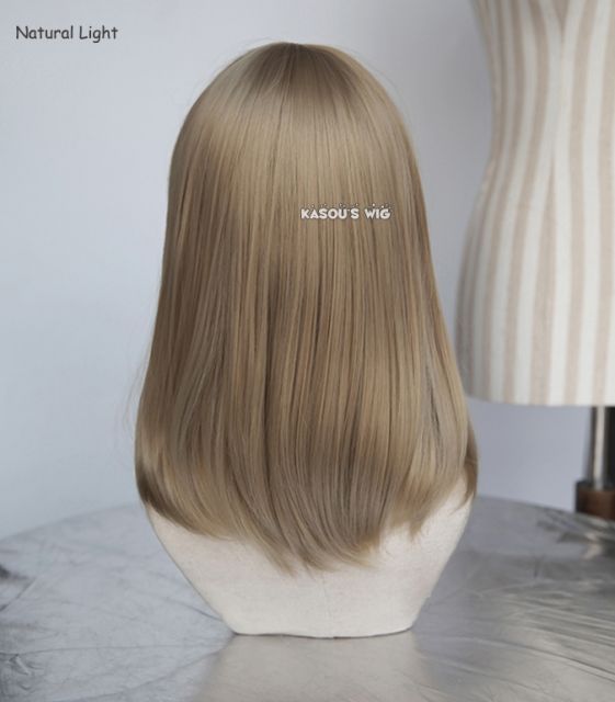 M-1/ KA016 tanned blonde long bob cosplay wig. shouder length lolita wig suitable for daily use