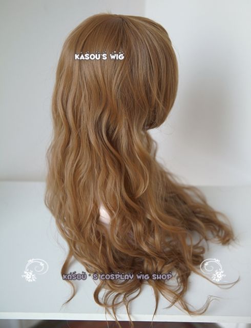 Harry Potter Hermione Granger light brown 80cm long wave wig . lolita hair . suitable for daily wear