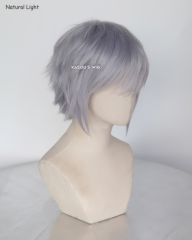 S-1 / SP26>>31cm / 12.2" short silver Lavender layered wig, easy to style,Hiperlon fiber