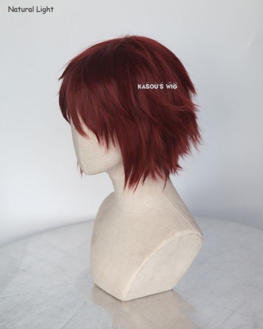 S-1 / SP24>>31cm / 12.2" short brick red layered wig, easy to style,Hiperlon fiber
