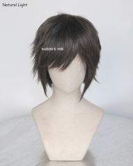 S-1 / SP09>>31cm / 12.2" short dark gray layered wig, easy to style,Hiperlon fiber