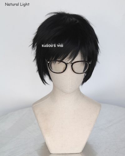 Yuri !!! on Ice Yuri Katsuki / Durarara!! Izaya Orihara short layered black wig . KA032