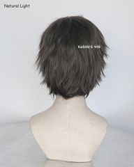 S-1 / SP09>>31cm / 12.2" short dark gray layered wig, easy to style,Hiperlon fiber