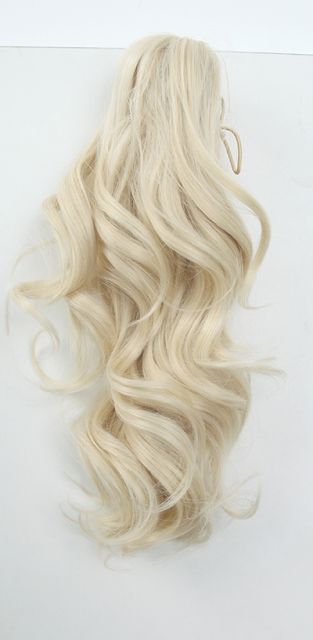 KA057-SP40 A-1/ curly clip on ponytail. 35cm bouncy layered curls