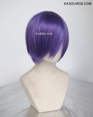 S-2 / KA057 cool purple short bob smooth cosplay wig with long bangs