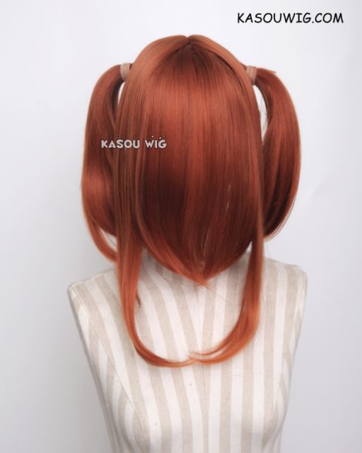 M-2/ SP06 ┇ 50CM / 19.7" Auburn pigtails base wig with long bangs.