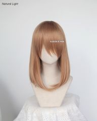 M-1/ KA023 caramel long bob cosplay wig. shouder length lolita wig suitable for daily use