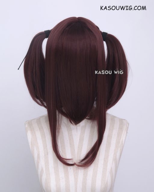 M-2/ KA029 ┇ 50CM / 19.7" milk chocolate pigtails base wig with long bangs.