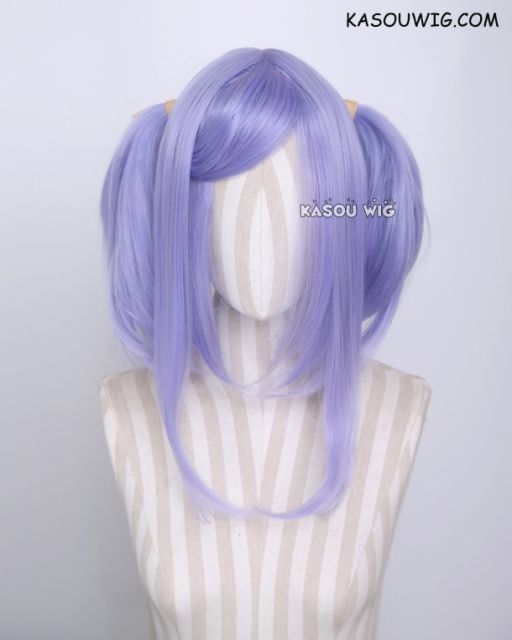 M-2 / KA056 ┇ 50CM / 19.7" pastel Lavender pigtails base wig with long bangs.
