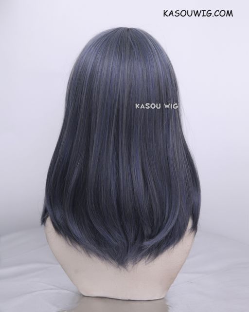M-1/ SP29 bluish gray  long bob cosplay wig. shouder length lolita wig suitable for daily use
