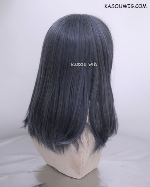 M-1/ SP29 bluish gray  long bob cosplay wig. shouder length lolita wig suitable for daily use