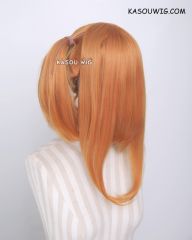 M-2 / KA020 ┇ 50CM / 19.7" autumn orange pigtails base wig with long bangs.