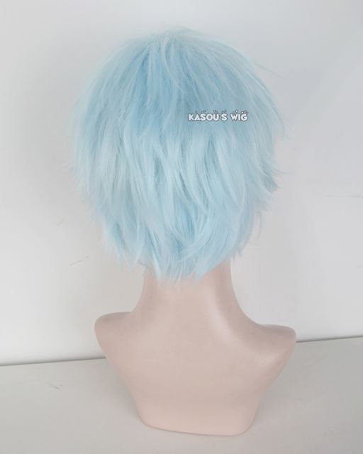 S-1 / KA045>>31cm / 12.2"  short Light Cyan layered wig, easy to style,Hiperlon fiber