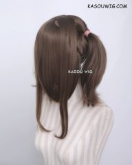 M-2 / KA025 ┇ 50CM / 19.7" Raw Umber pigtails base wig with long bangs.