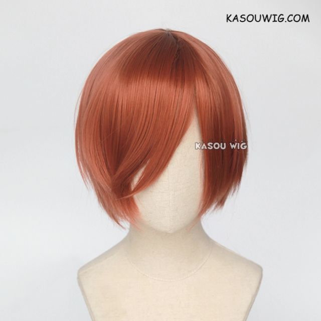 S-2 / KA022 Copper Penny short bob smooth cosplay wig with long bangs