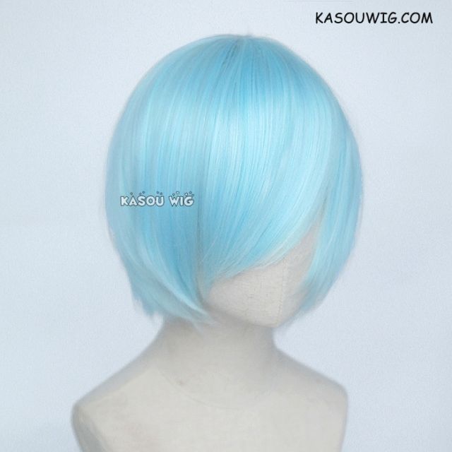 S-2 / KA045 Light Cyan short bob smooth cosplay wig with long bangs