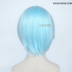 S-2 / KA045 Light Cyan short bob smooth cosplay wig with long bangs