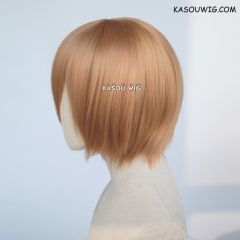 S-2 / KA018 ginger orange short bob smooth cosplay wig with long bangs