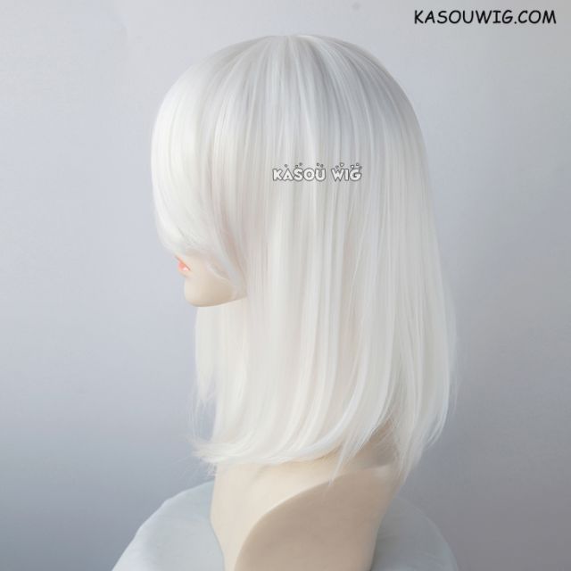 M-1/ KA001 snow white long bob cosplay wig. shouder length lolita wig suitable for daily use
