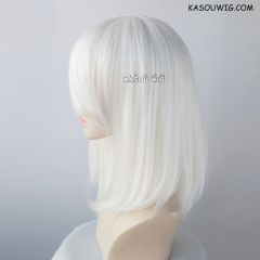 M-1/ KA001 snow white long bob cosplay wig. shouder length lolita wig suitable for daily use