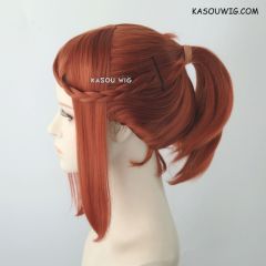 S-3 / KA022 Copper Penny ponytail base wig with long bangs.