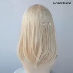 M-1/ KA006 light blonde long bob cosplay wig. shouder length lolita wig suitable for daily use