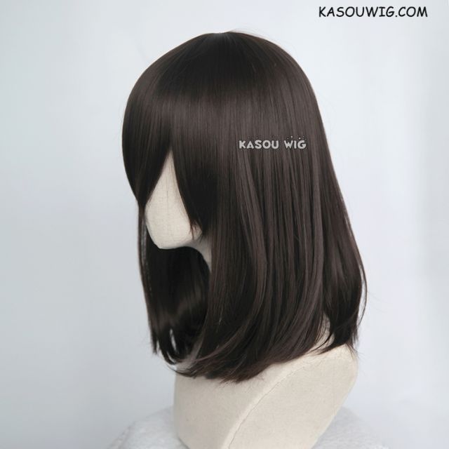 M-1/ KA030 deep brown bob cosplay wig. shouder length lolita wig suitable for daily use