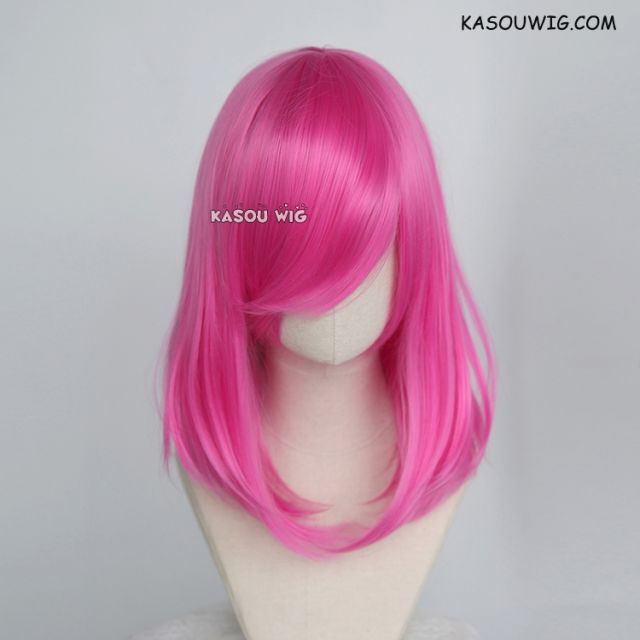 M-1/ KA035 deep pink  bob cosplay wig. shouder length lolita wig suitable for daily use