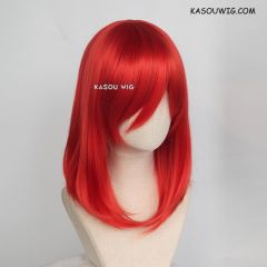 M-1/ KA040 vermillion red shoulder- length bob wig suitable for daily use