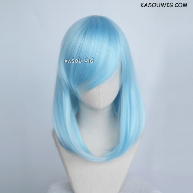 M-1/ KA046 light blue bob cosplay wig. shouder length lolita wig suitable for daily use